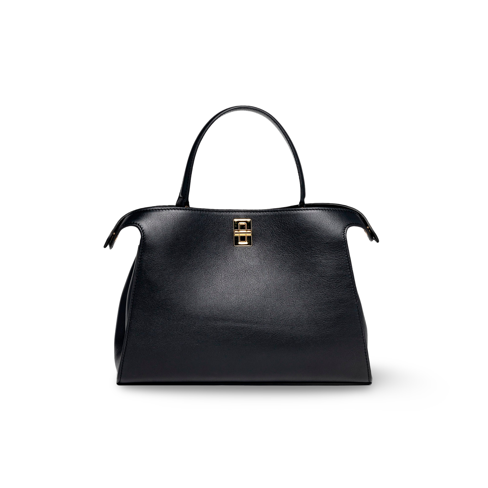 Handbag in high quality cowhide leather and elegant design