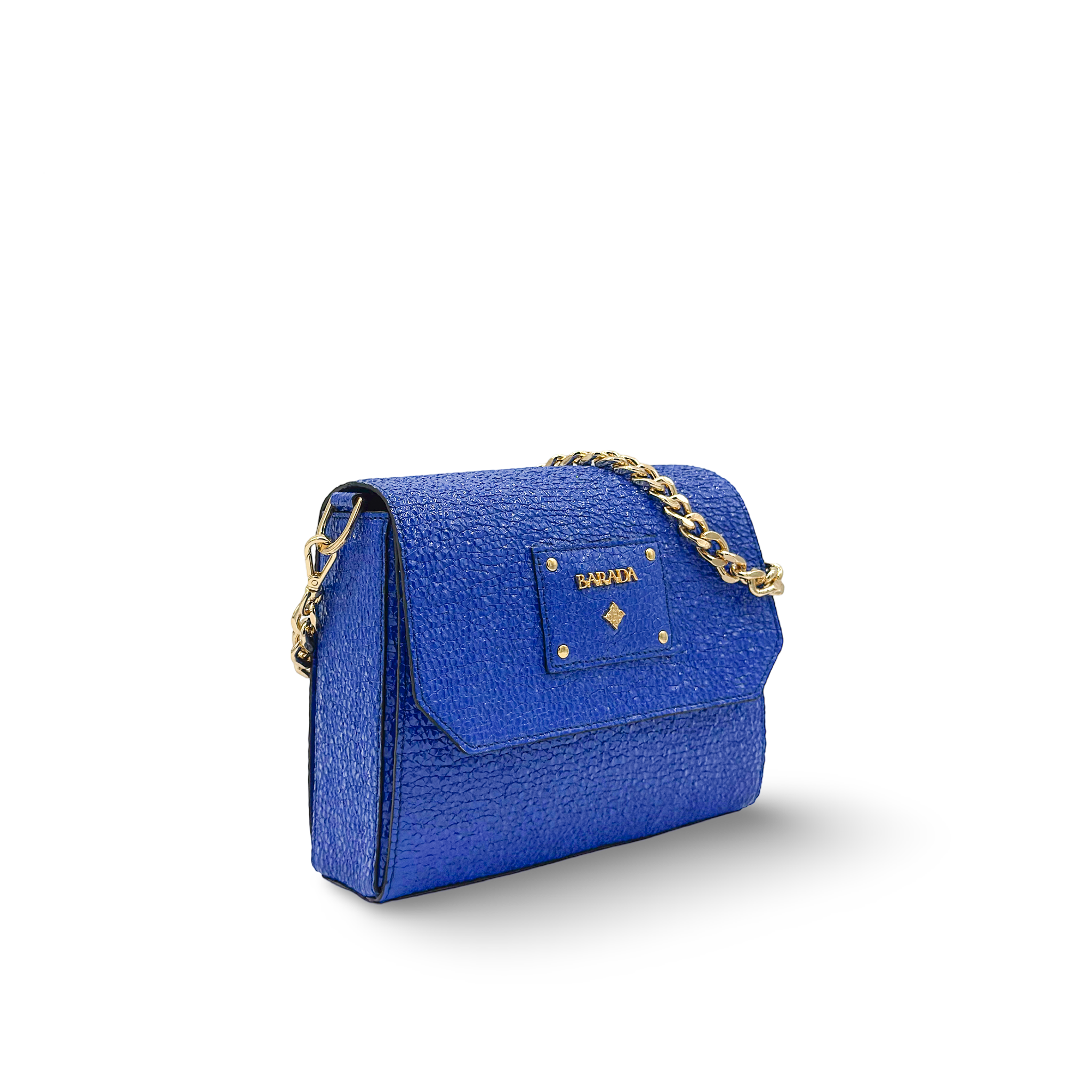 Bolso de hombro con cadena en piel vacuno lujo moderno