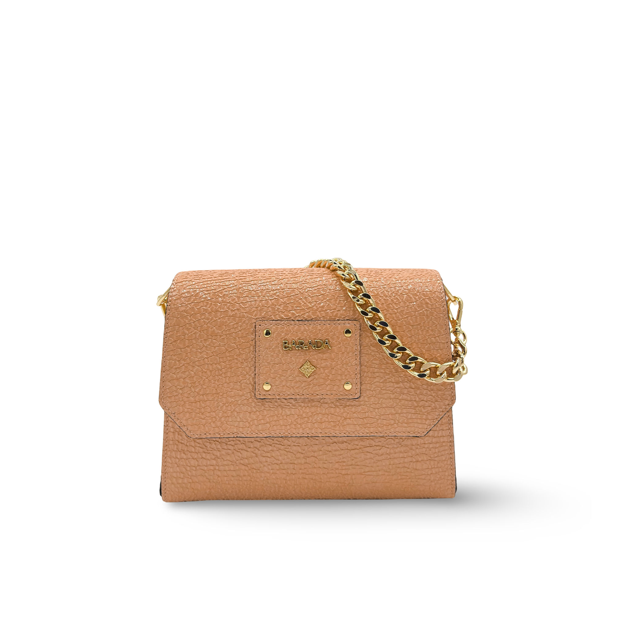 Bolso de hombro con cadena en piel vacuno lujo moderno