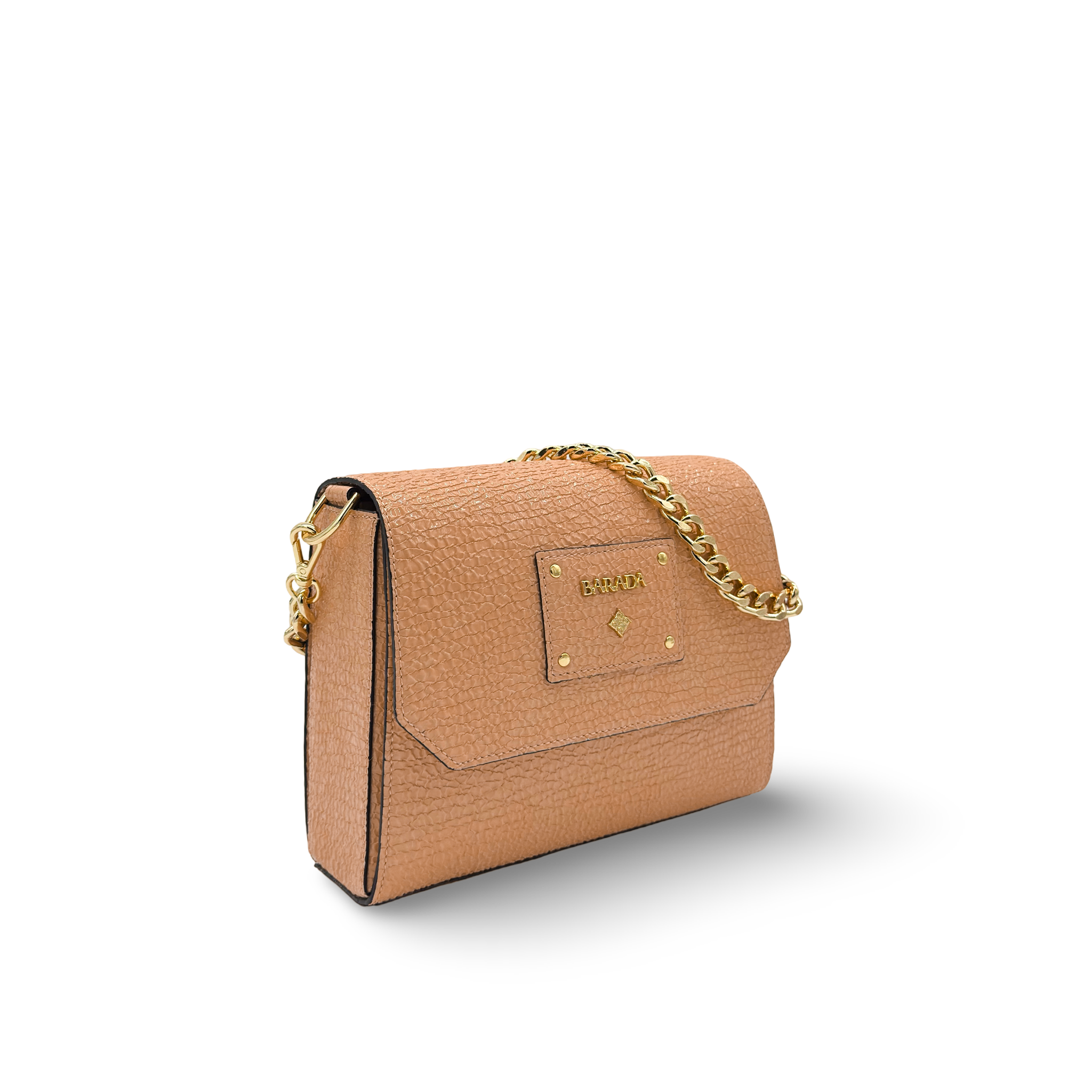 Bolso de hombro con cadena en piel vacuno lujo moderno