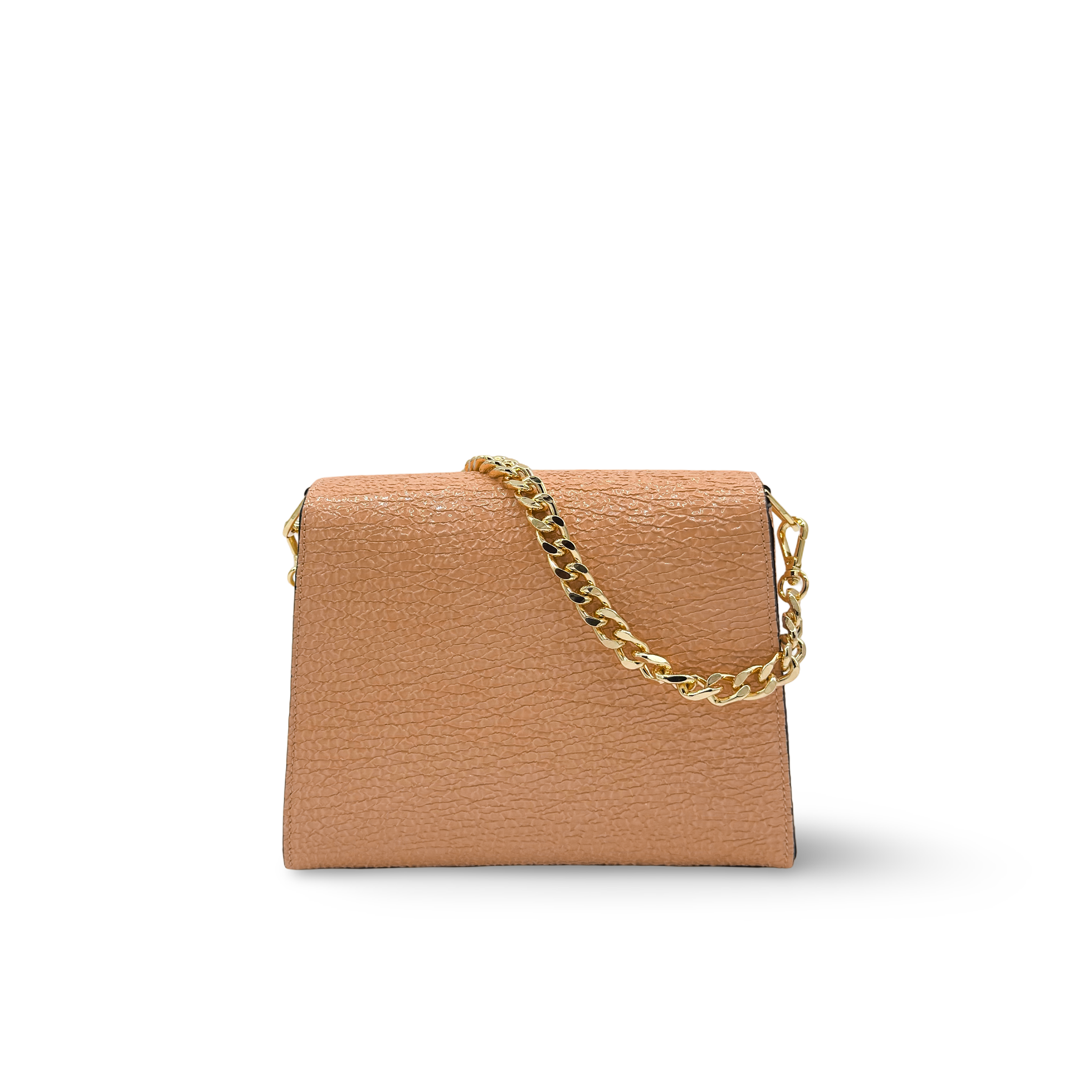 Bolso de hombro con cadena en piel vacuno lujo moderno
