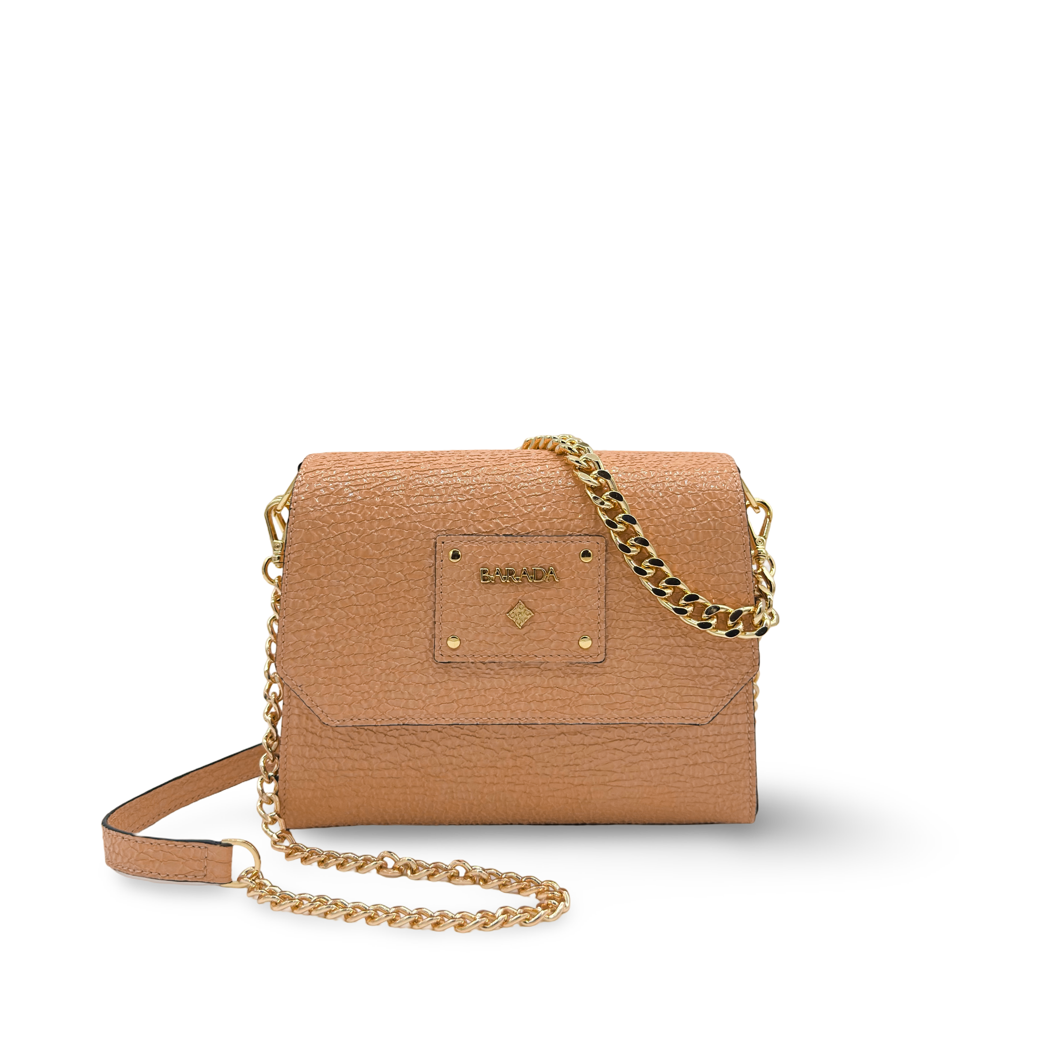 Bolso de hombro con cadena en piel vacuno lujo moderno