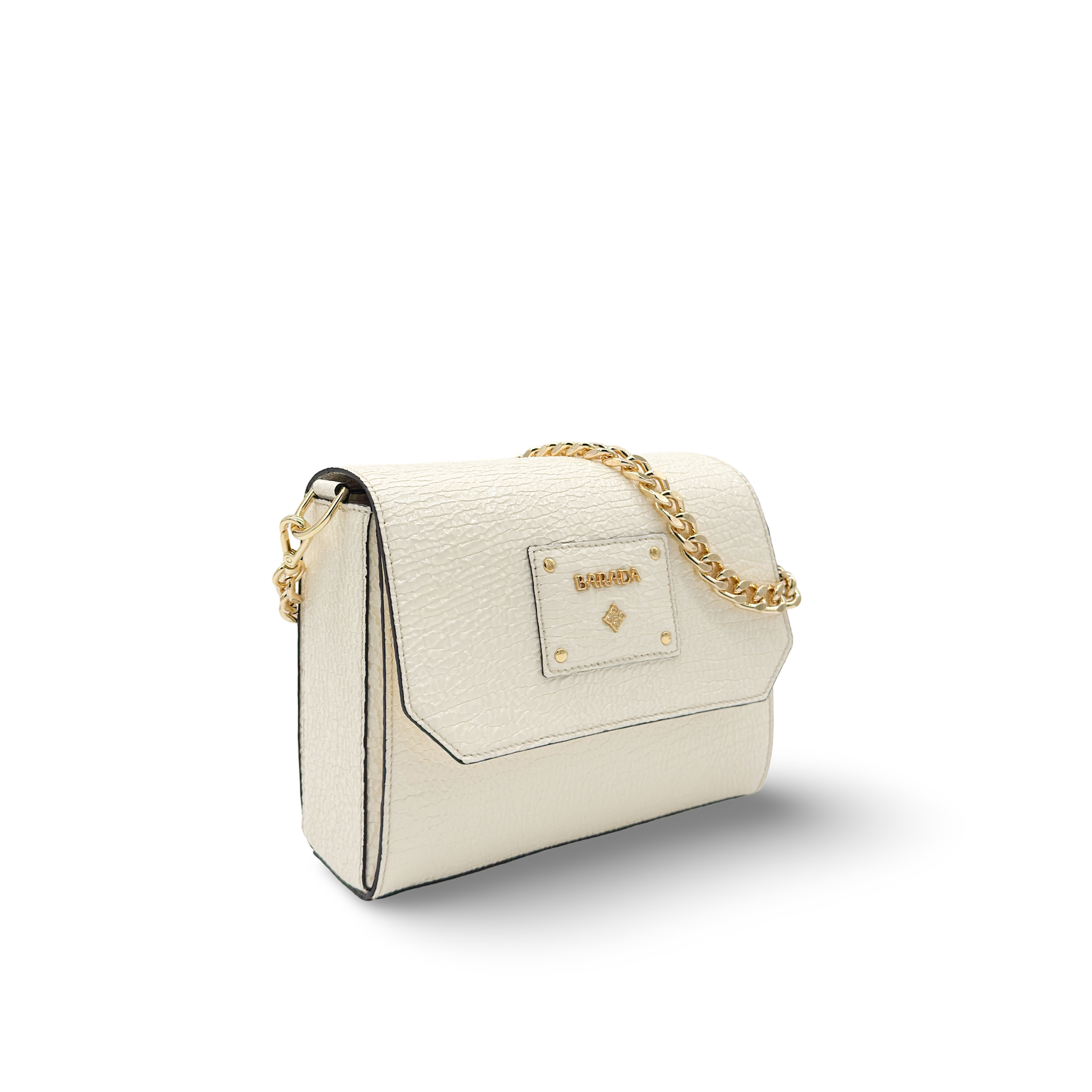 Bolso de hombro con cadena en piel vacuno lujo moderno