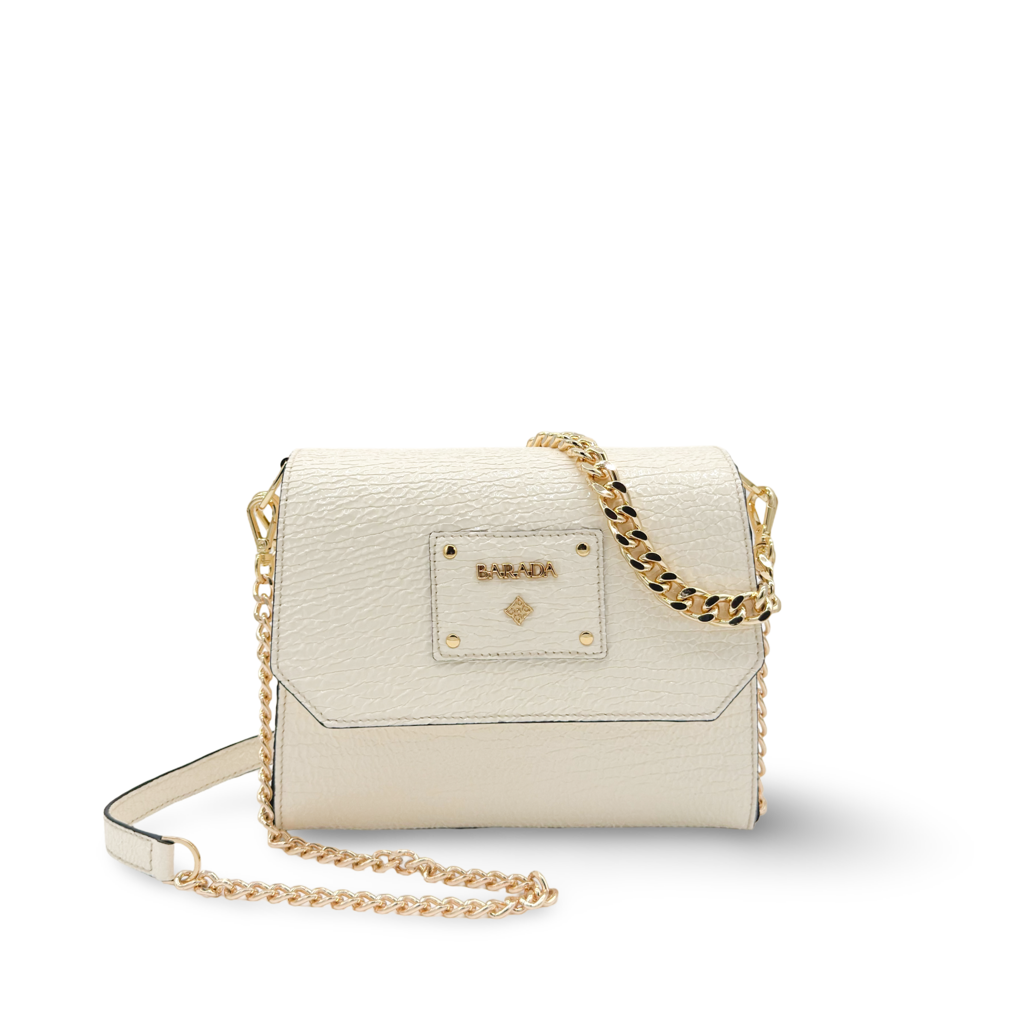 Bolso de hombro con cadena en piel vacuno lujo moderno