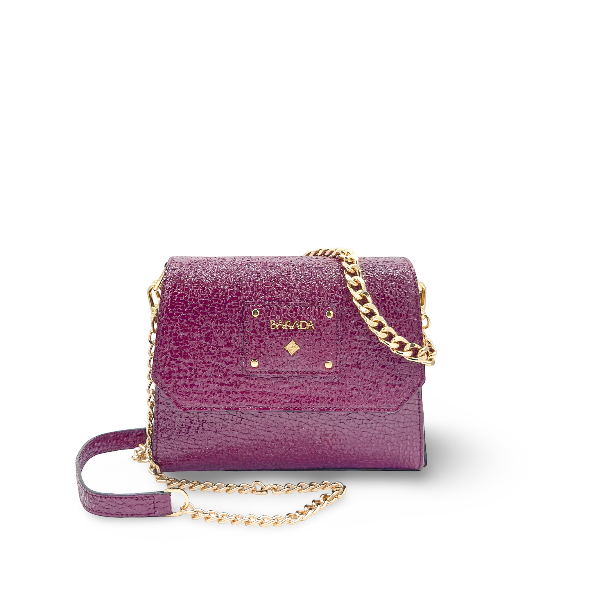 Bolso de hombro con cadena en piel vacuno lujo moderno