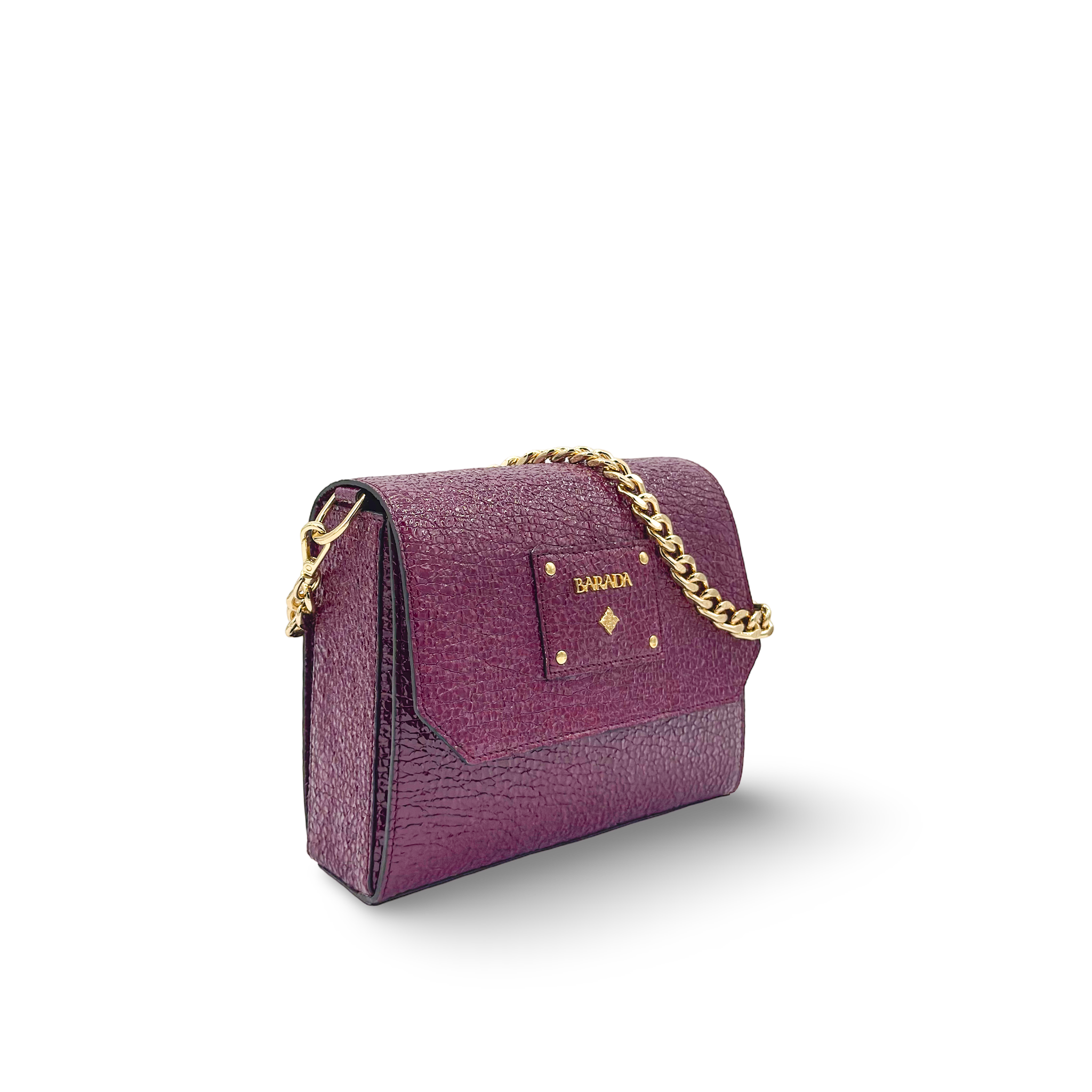 Bolso de hombro con cadena en piel vacuno lujo moderno