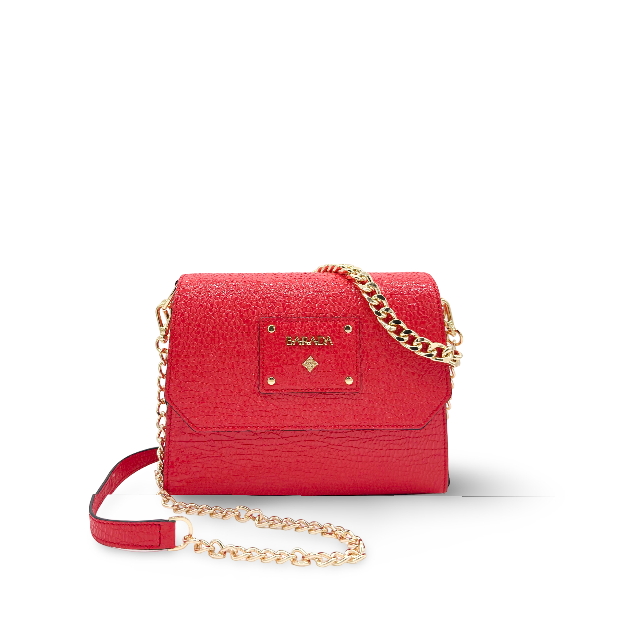 Bolso de hombro con cadena en piel vacuno lujo moderno