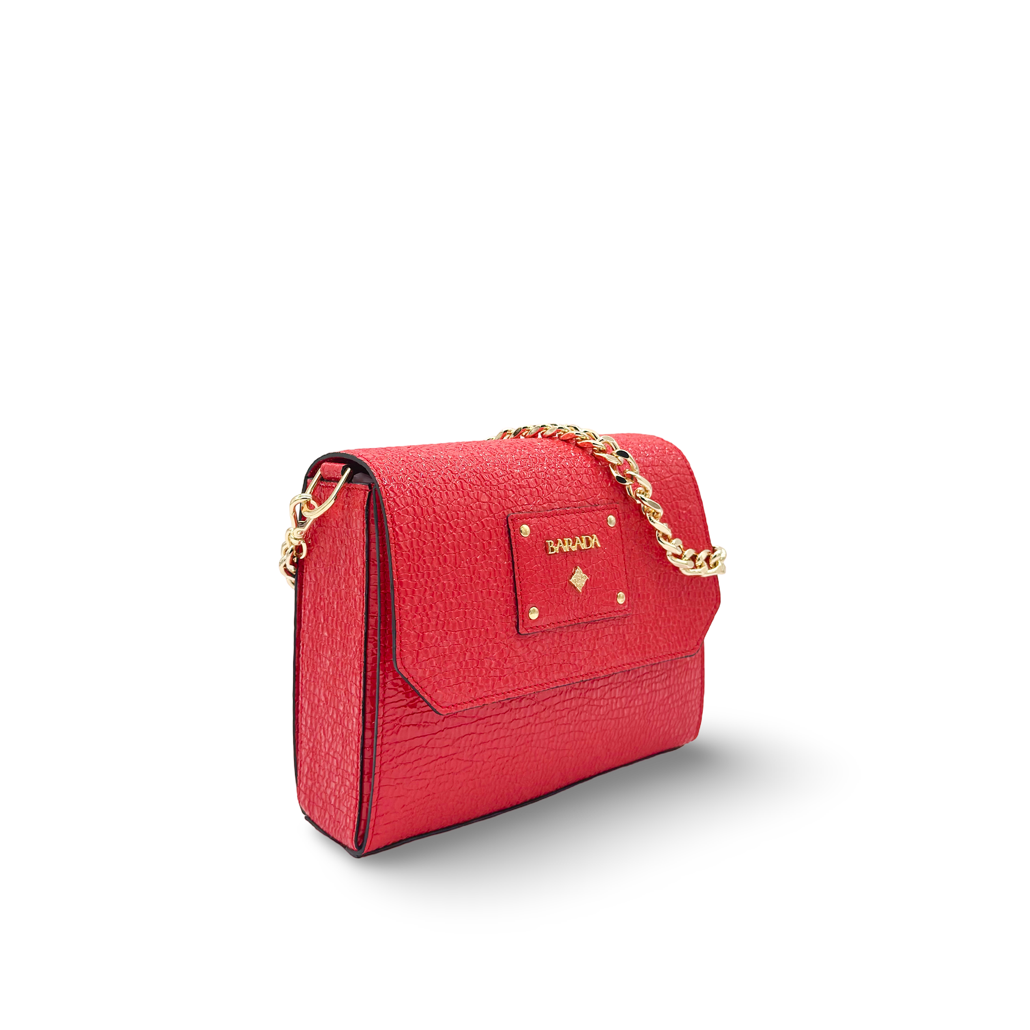 Bolso de hombro con cadena en piel vacuno lujo moderno