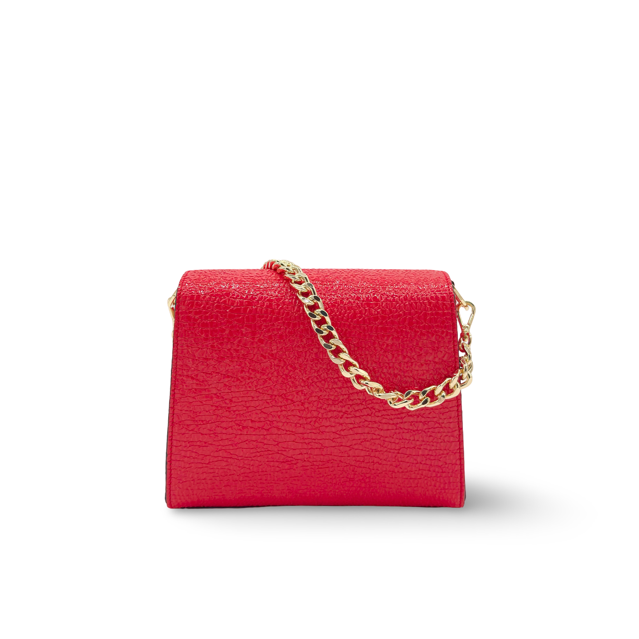 Bolso de hombro con cadena en piel vacuno lujo moderno