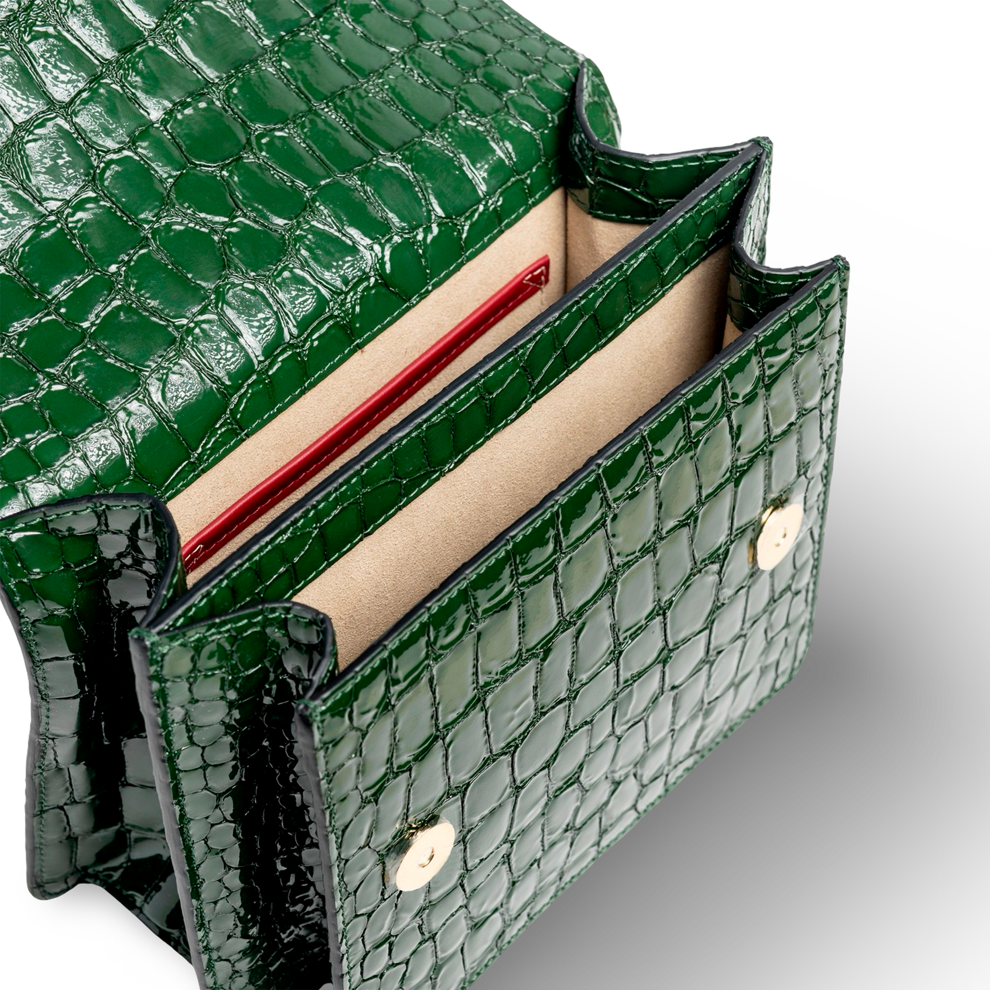 Designer handbag with goatskin handle for women