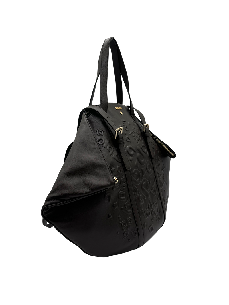 Lateral de Bolso grande de piel para mujer de alta calidad de color marrón