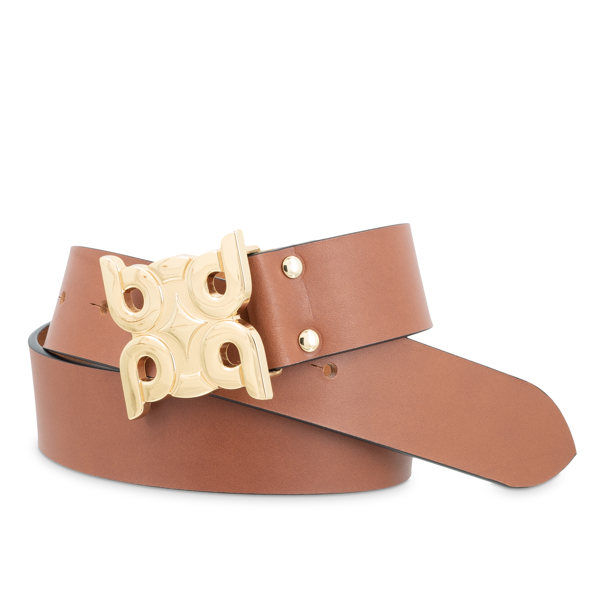 Leather golden buckle